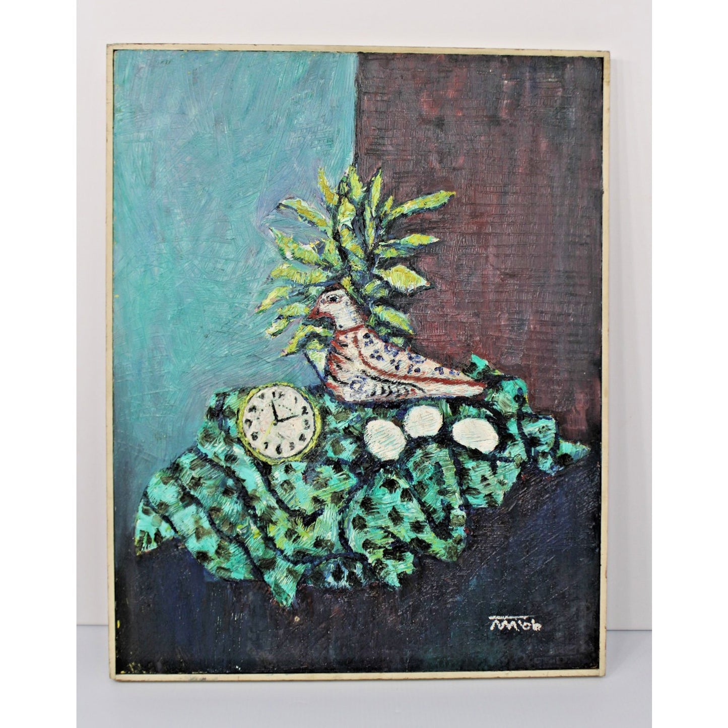 Heavy Impasto Mid-Century Oil on Canvas by New Orleans Artist Ron Reddick 29x23
