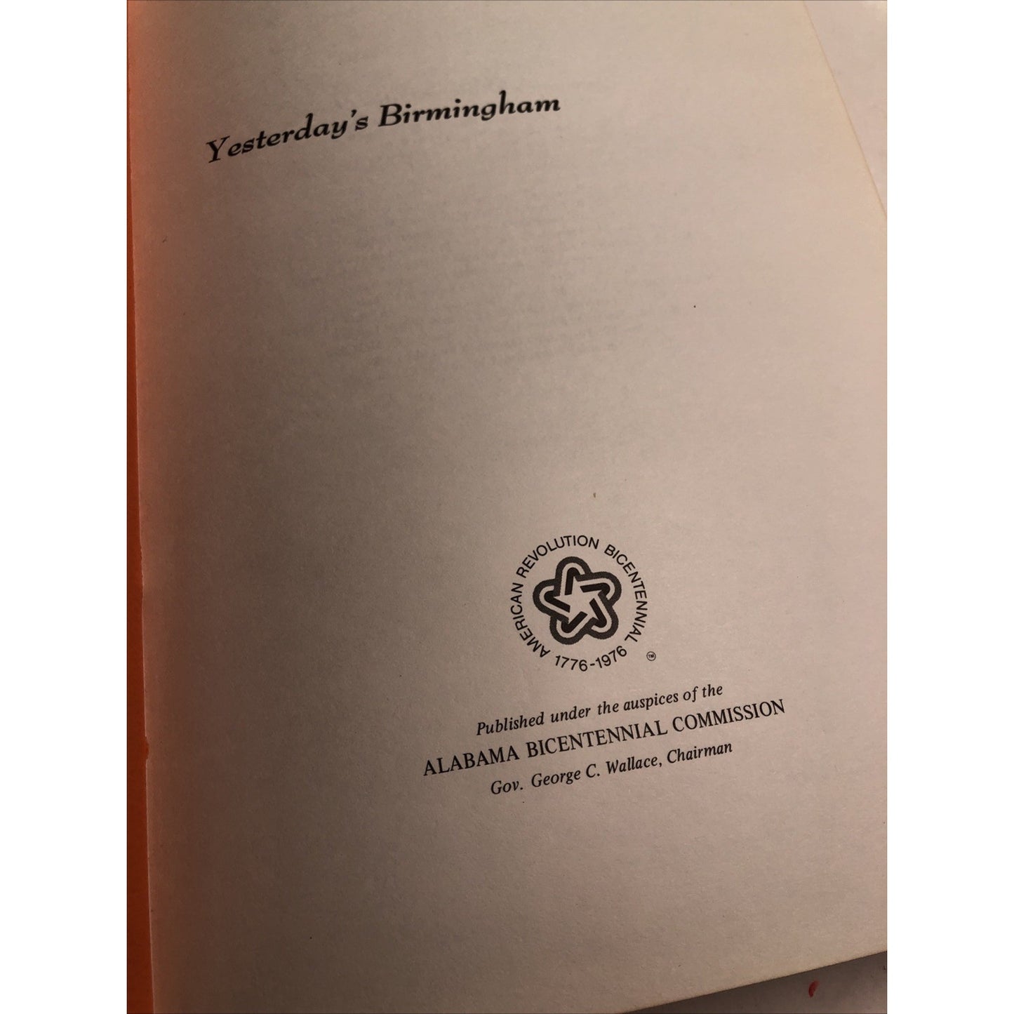 Yesterday's Birmingham by Malcolm C. McMillan Historical Book w/ Pictures 1975