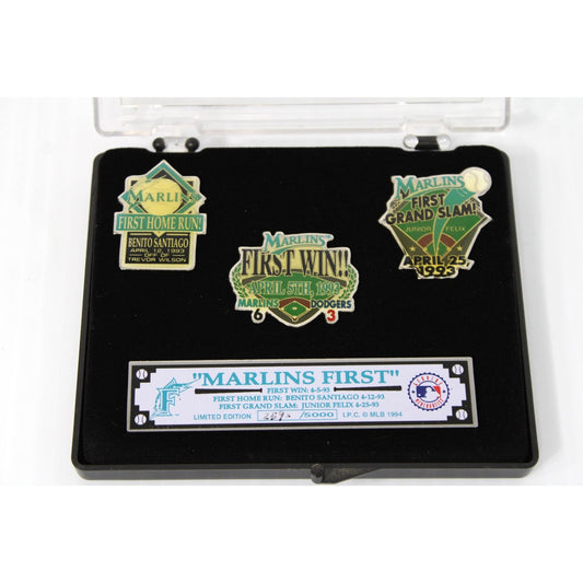 1993 Florida Marlins First Win Pin Tack Set of 3 LMTD Edition 2592/5000 4-5-93