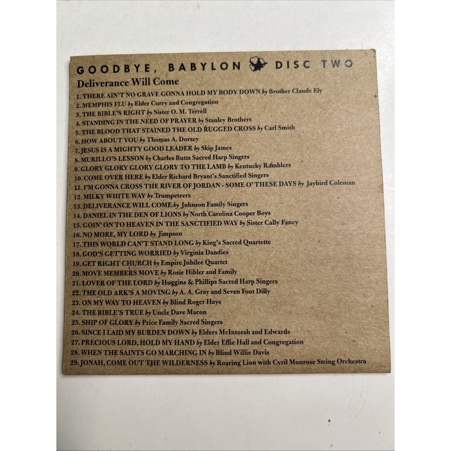 Goodbye Babylon 5 CD (2-6) Box Set Dust-to-Digital 2003 Gospel Music #1 Missing