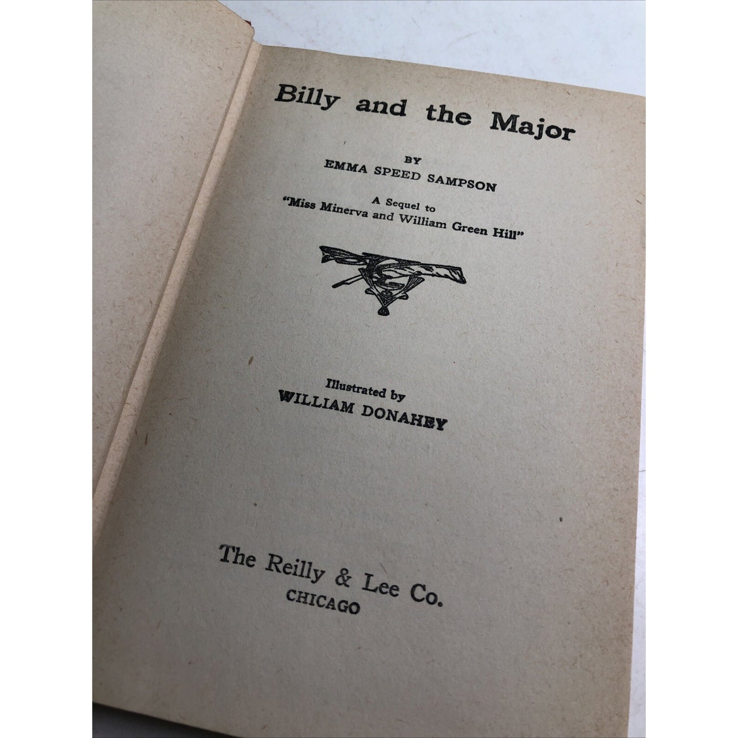 "Billy and The Major" by Emma Speed Sampson HC 1919 Illust. by William Donahey