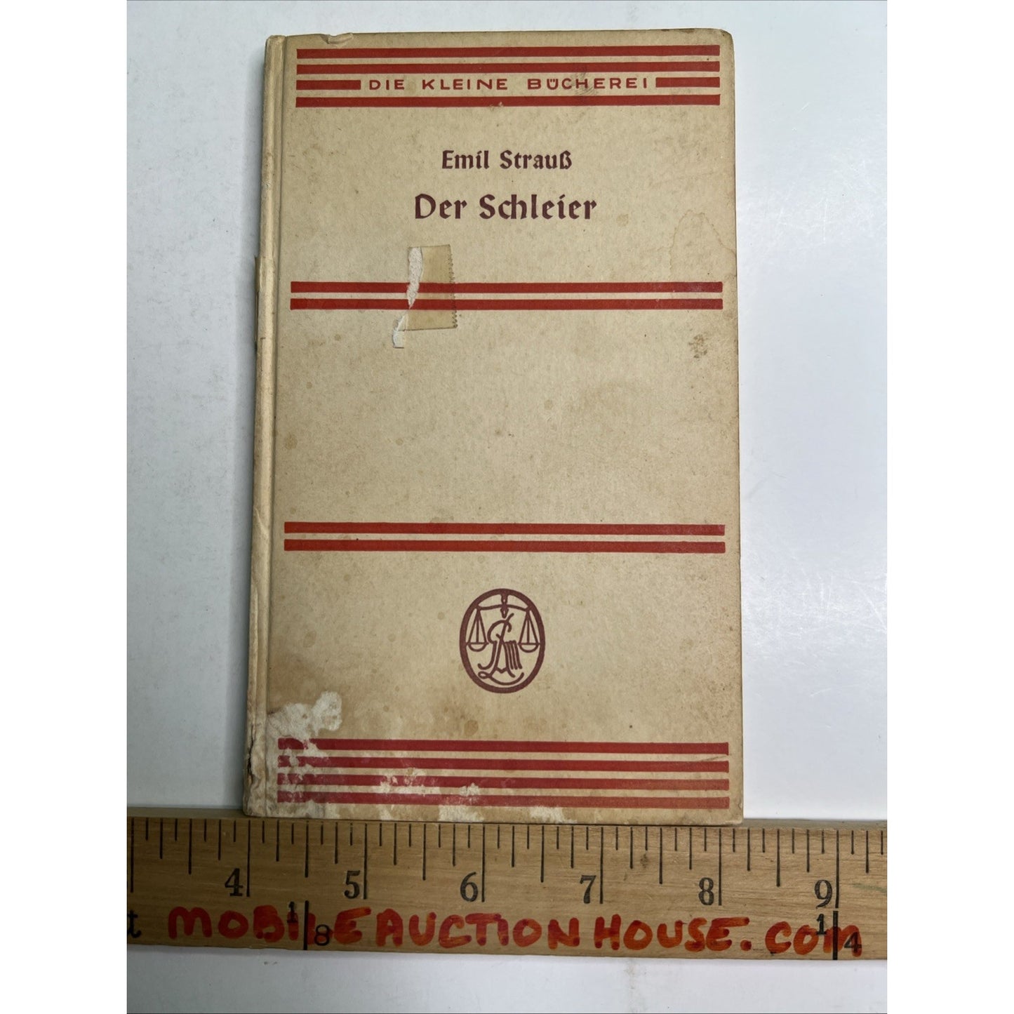 1931 German Book “The Veil” by Emil Straub ExLibrary Hardcover