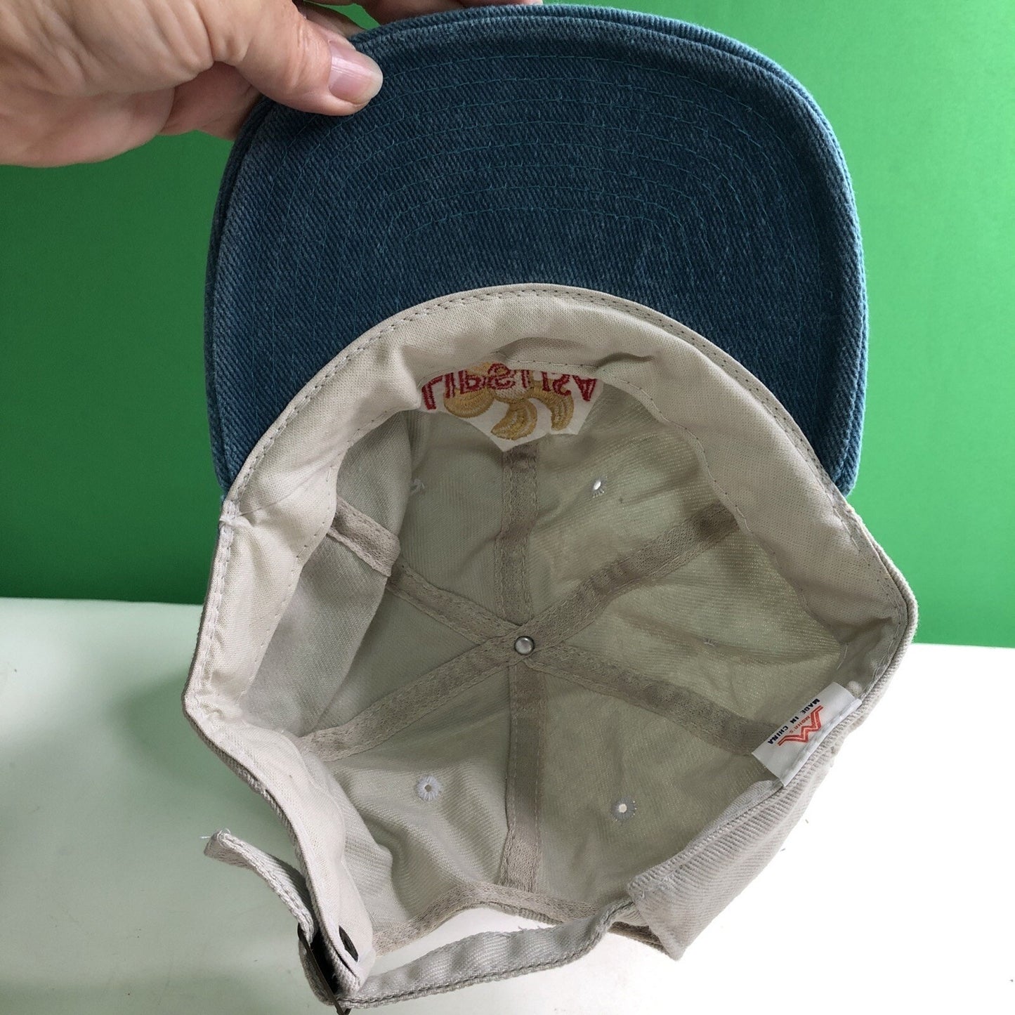 Vintage LIPS USA Logo Strap Back Canvas Ball Cap Hat