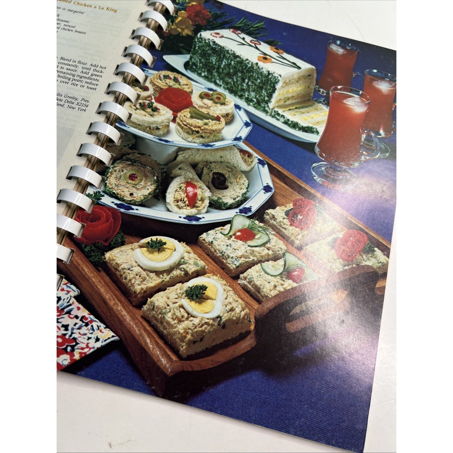 The Dining Room Beta Sigma Phi International Vintage Spiral Menu Cookbook PB