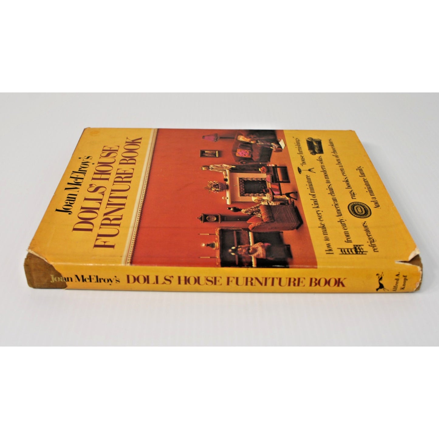 Dolls' House Furniture Book- Joan McElroy, 1976 HC/ DJ 1st Ed. Craft Instruction