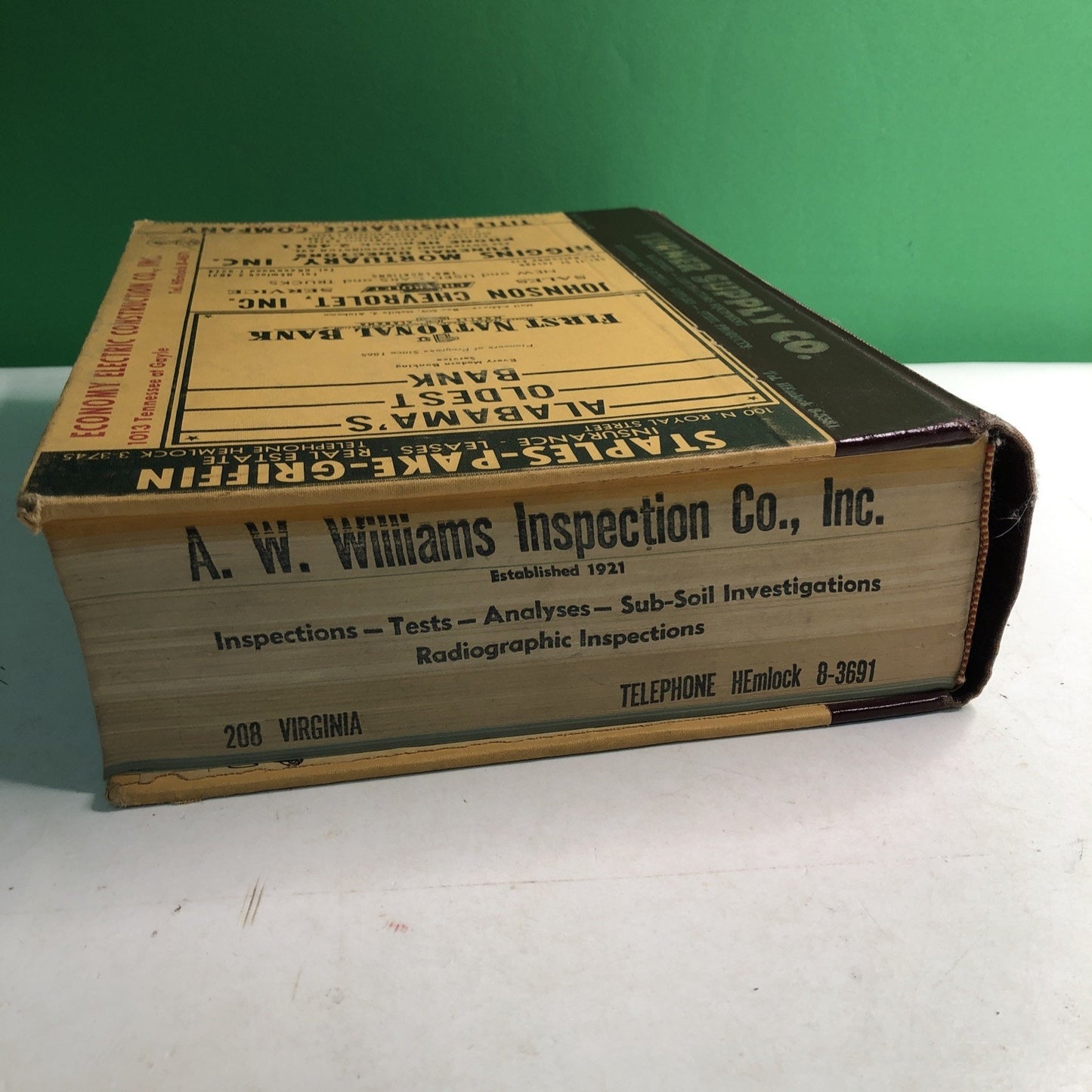 1958 R. L. Polk Mobile County Alabama City Directory Advertising History AL ALA