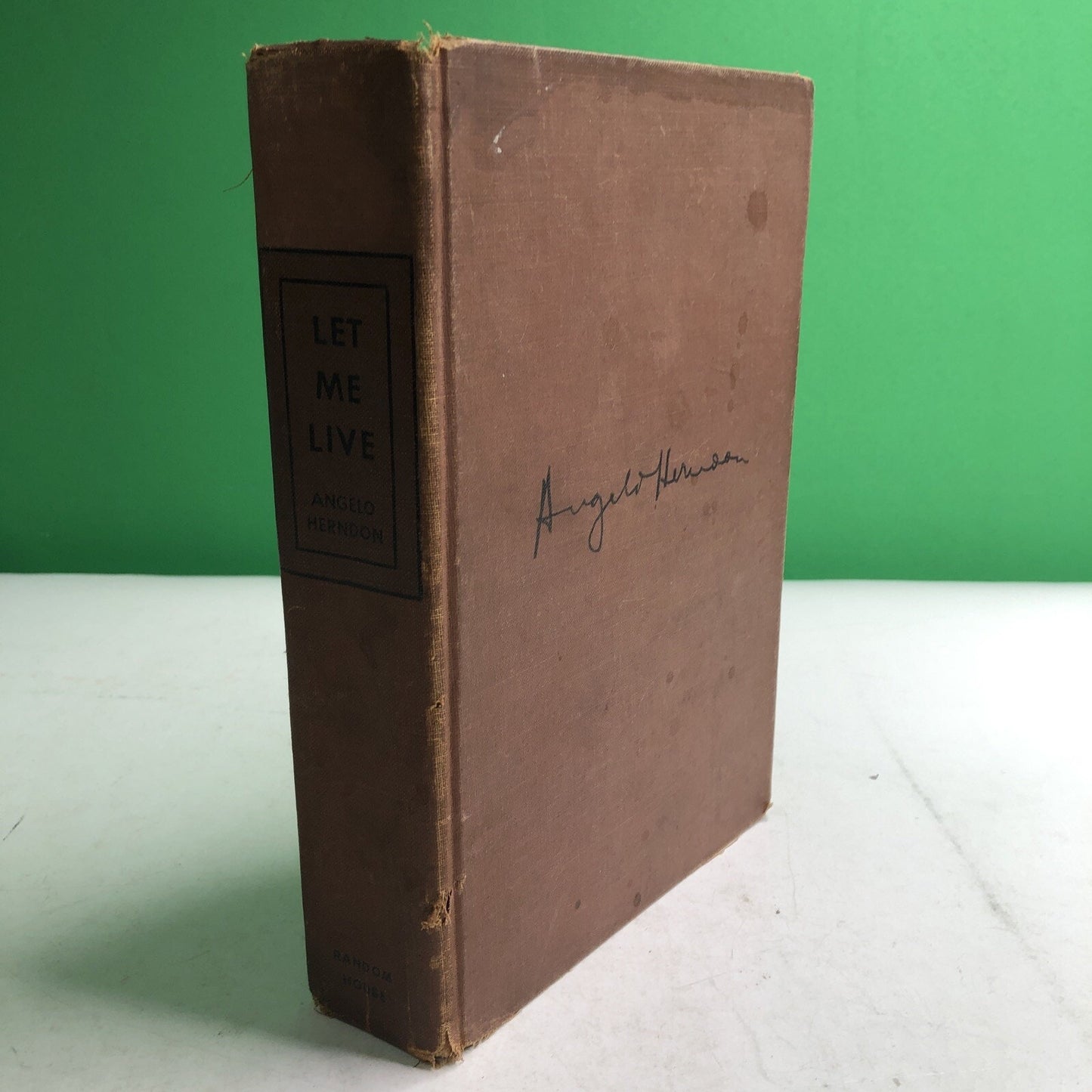 LET ME LIVE By Angelo Herndon 1937 HC First Printing SIGNED BY AUTHOR