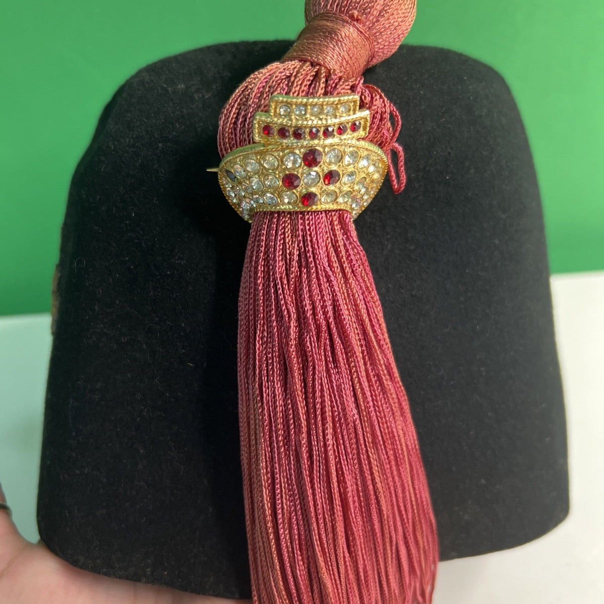 Vintage Shriners Fez Masonic Hat Al Hassan Pin Tassel Harry M. Osers Co. NY