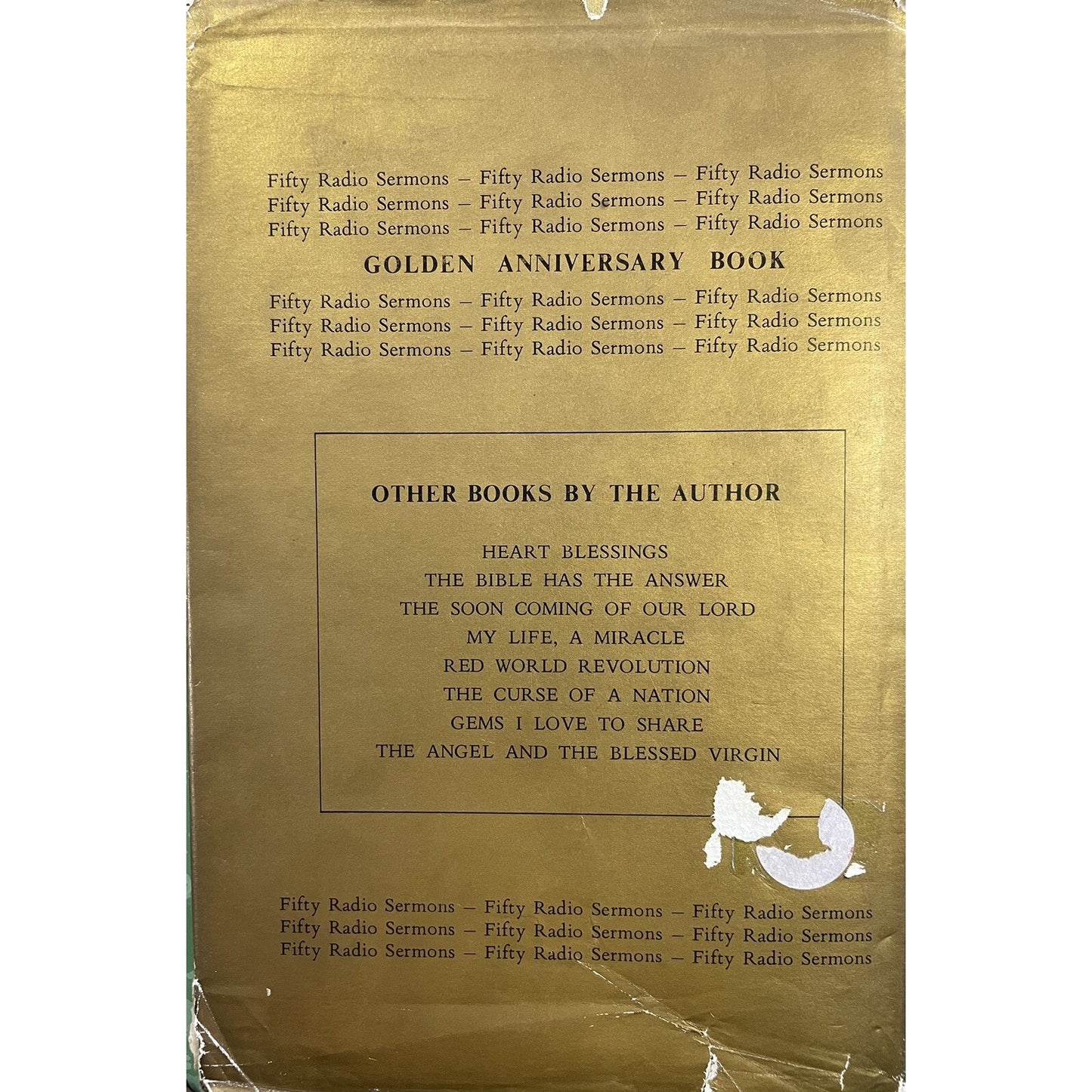 Fifty Radio Sermons by Dale Crowley Golden Anniversary 1ST Edition HC DJ 1972