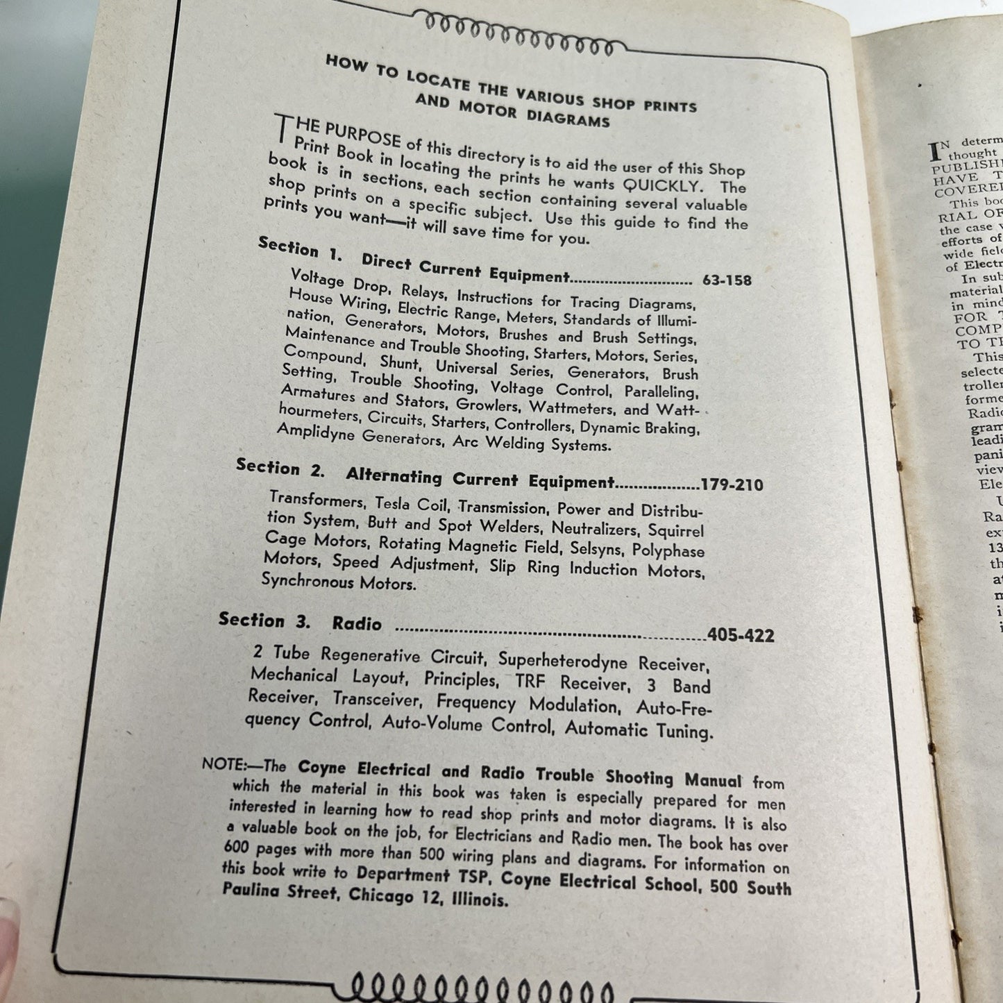 150 Shop Prints and Wiring Diagrams by Coyne Electrical School 1946 HC