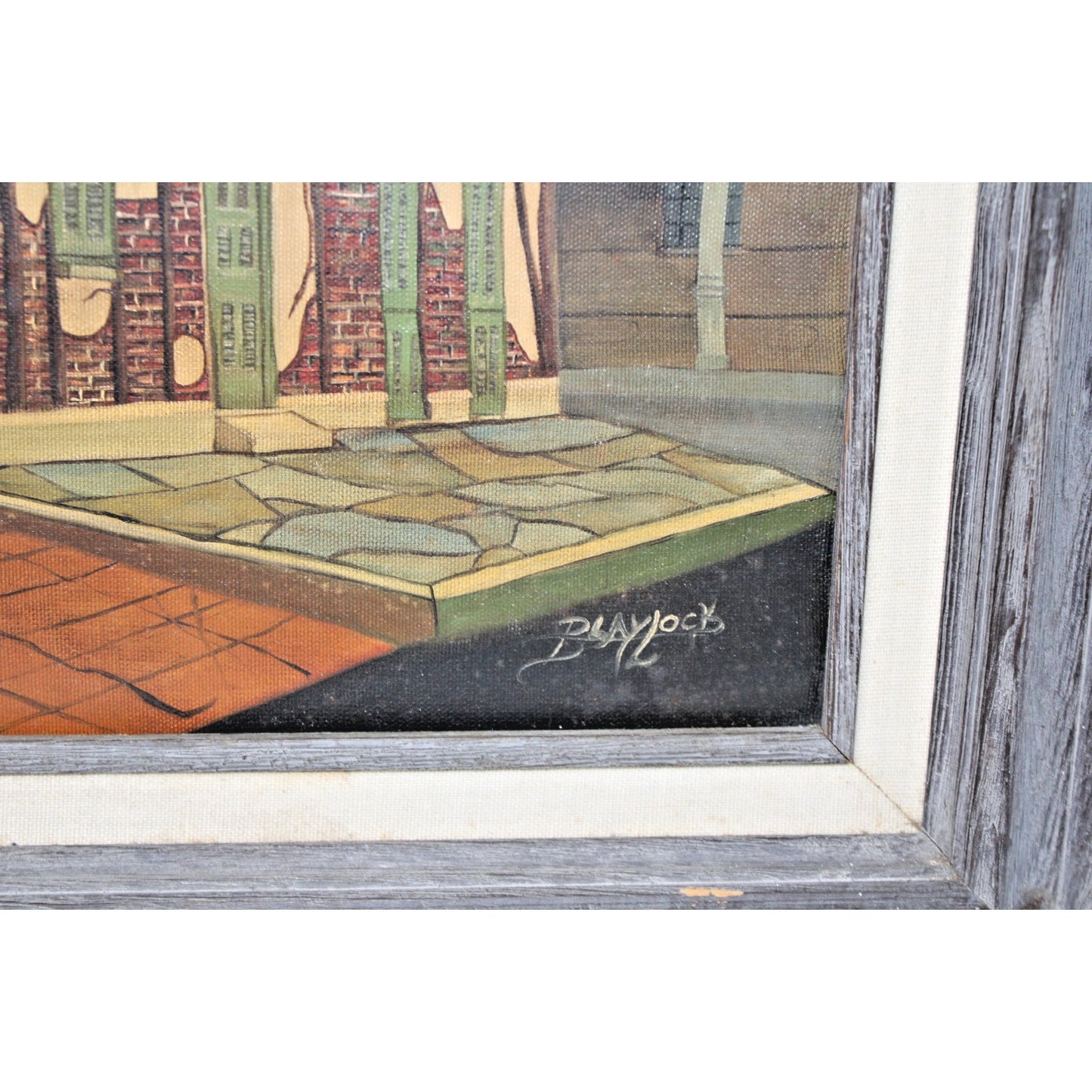 Lafitte's Blacksmith Shop- Original Signed Painting, Blaylock, 26" x 22" Framed