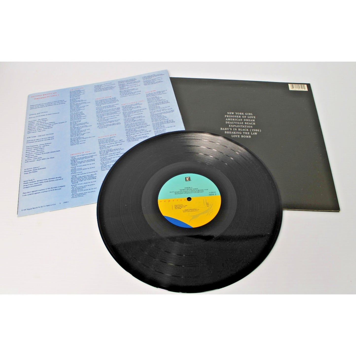 Simon F (Fellowes)- Never Never Land, 1987 Vinyl LP Reprise Records- Excellent!
