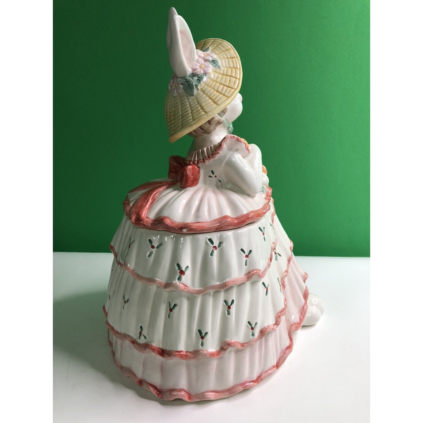 1989 FITZ & FLOYD Scarlet O'Hare COOKIE JAR Rabbit Belle Gone With The Wind