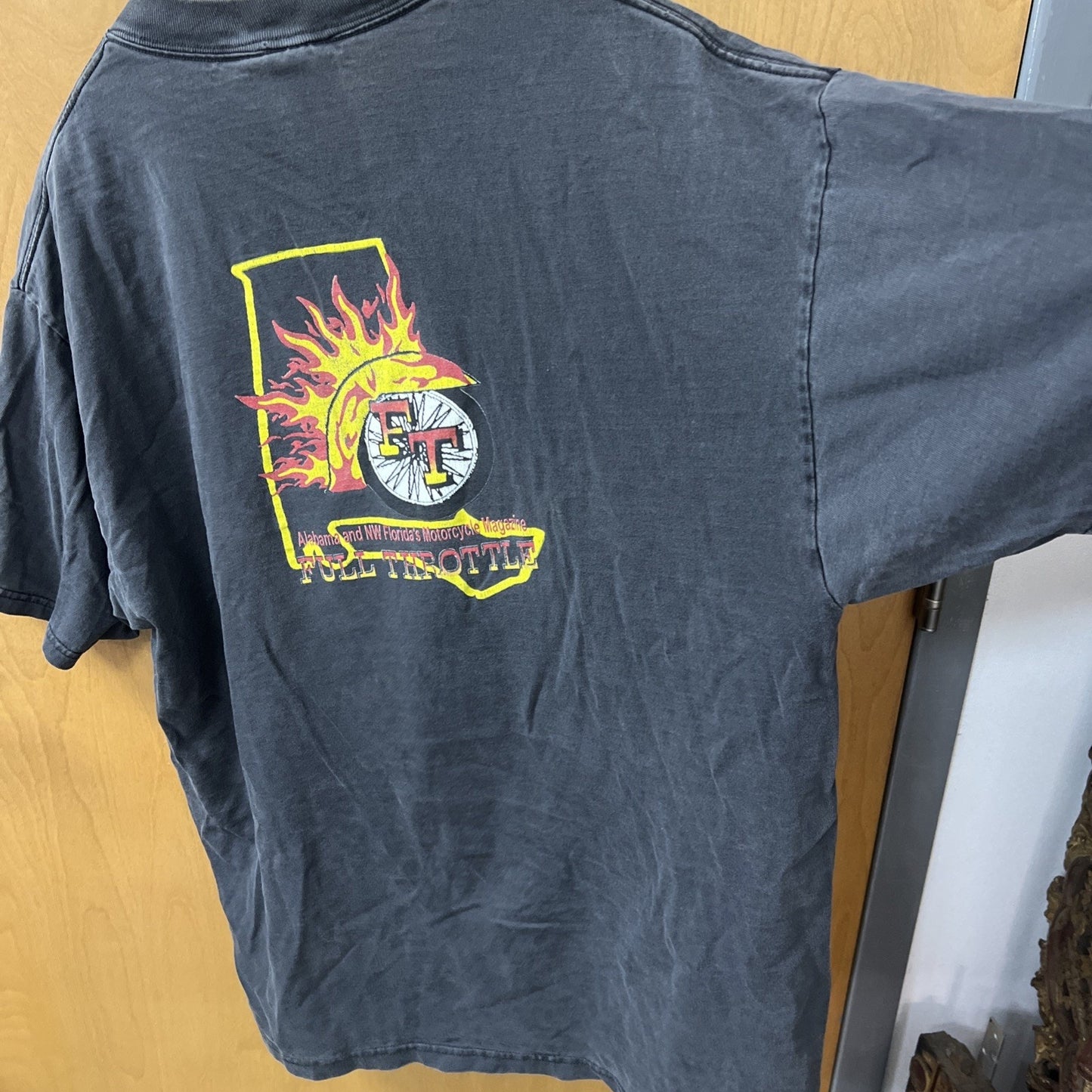 Vintage Full Throttle Motorcycle Magazine Tshirt Black XL Alabama NW Florida