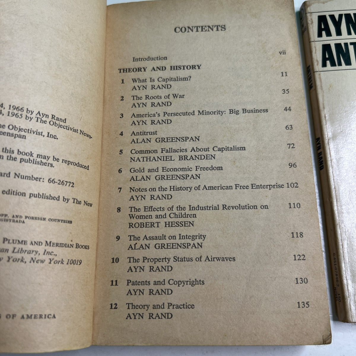 Ayn Rand Lot 2 Anthem & Capitalism Signet PB