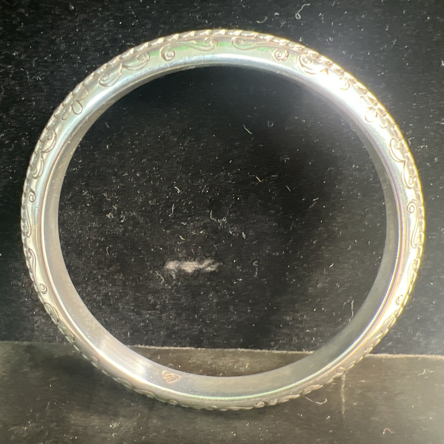 Brighton Silver Tone Bangle Bracelet Etched Design