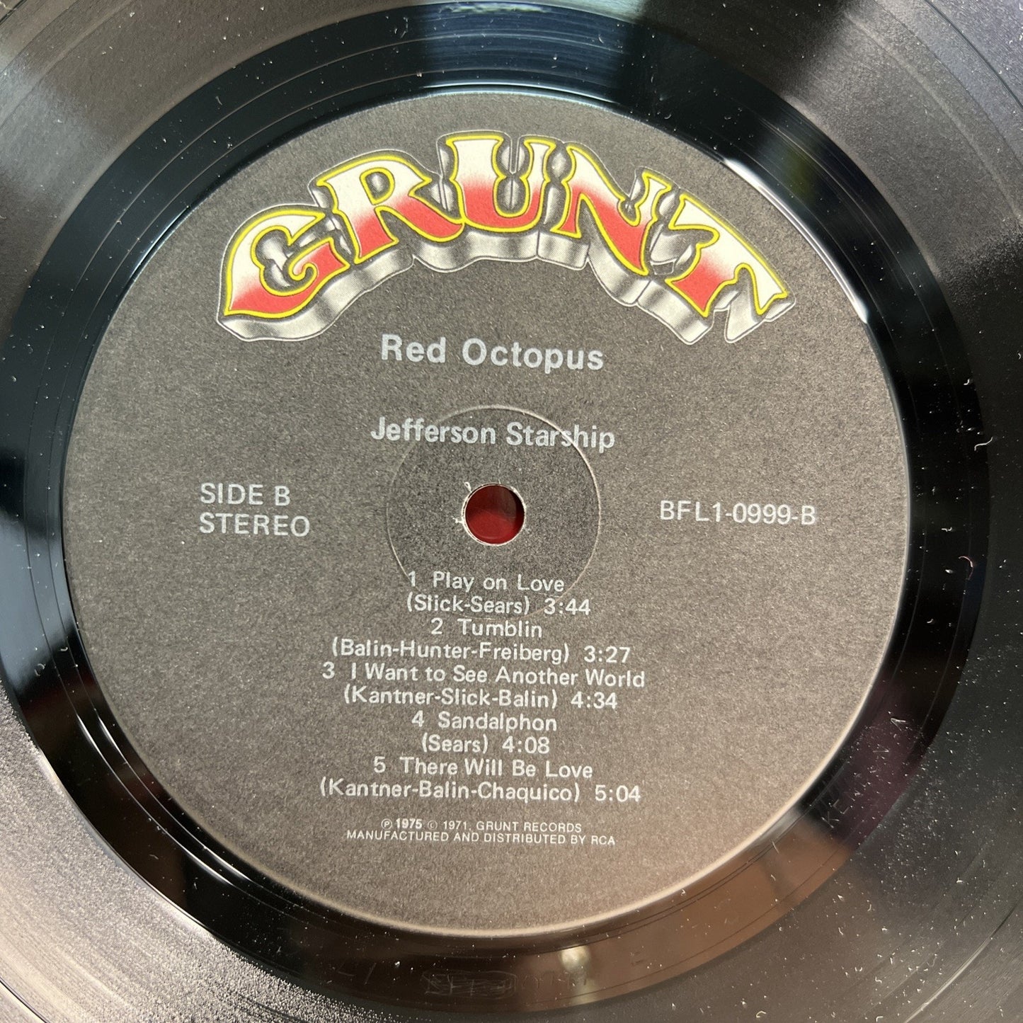 1975 Jefferson Starship Red Octopus LP Record Album Hype Sticker Grace Slick