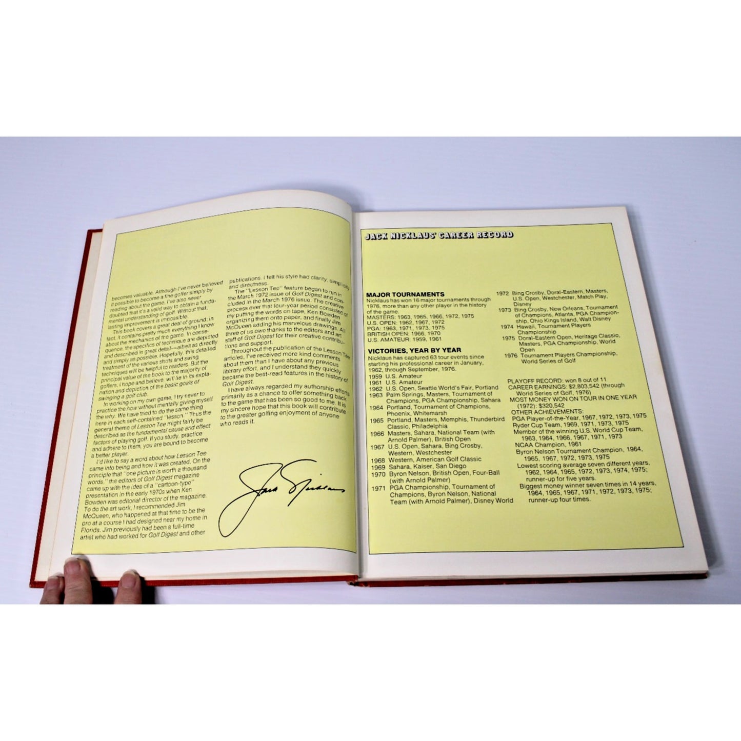 Illustrated 1977 1st Ed. Jack Nicklaus' Lesson Tee Golf Instructional HC