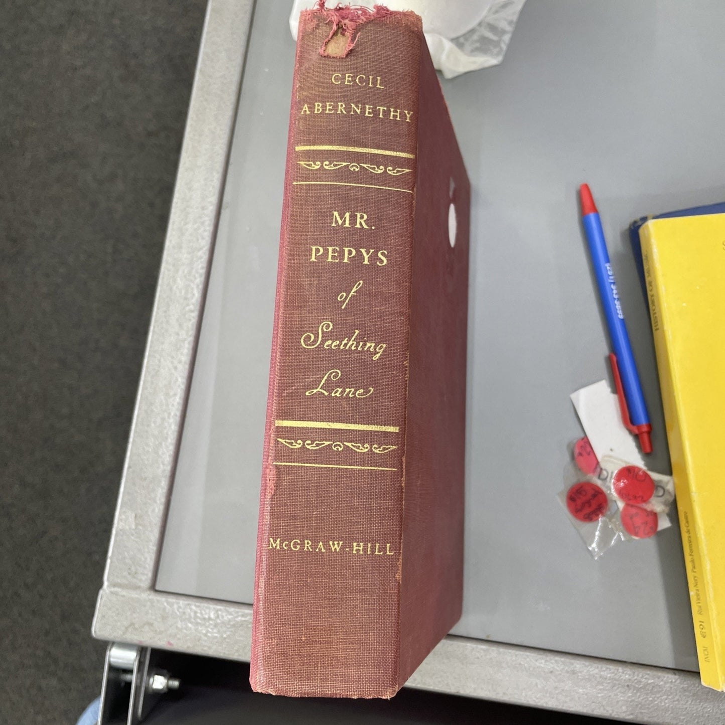 Mr. Pepys Of Seething Lane A Narrative By Cecil Abernathy 1957 HC SIGNED