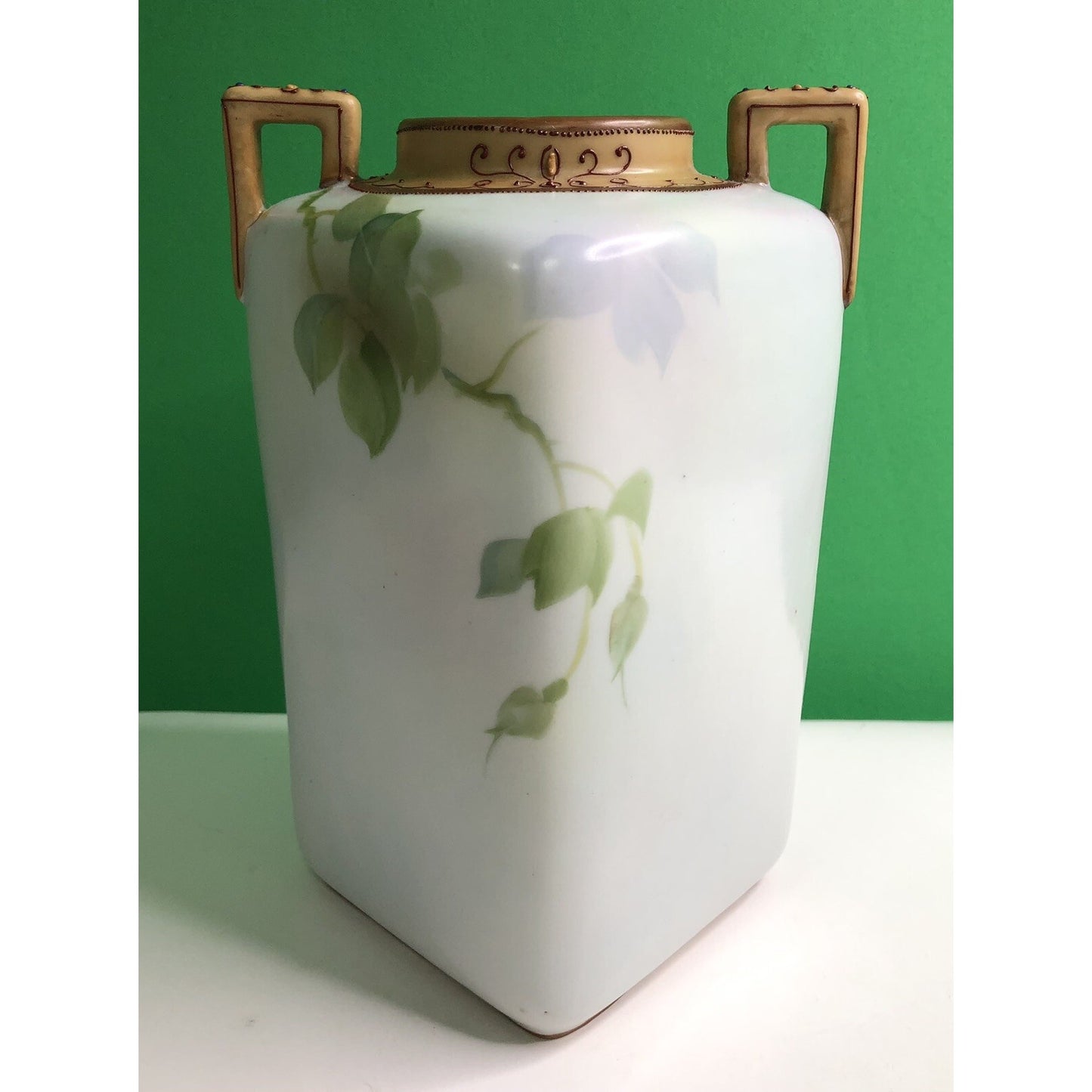 IMPERIAL NORITAKE NIPPON HAND PAINTED VASE OLD ROSES ART NOUVEAU MORIAGE C 1910