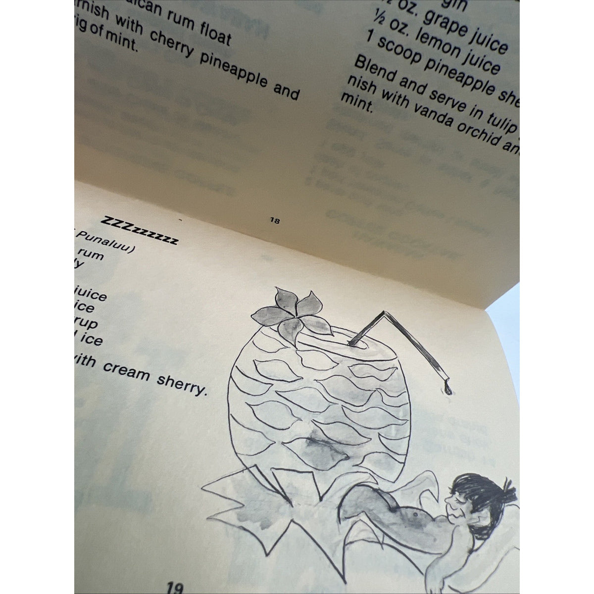 1972 Come Curl Up in Bottle With Me Hawaiian Tiki Cocktail Dessert Recipe Book