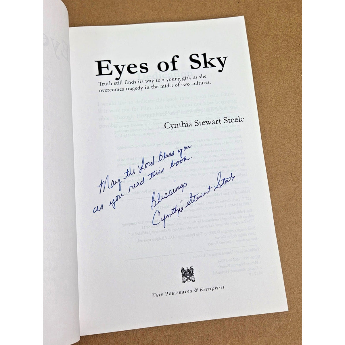 Eyes of Sky by Cynthia Stewart Steele - SIGNED Christian Western Romance OOP