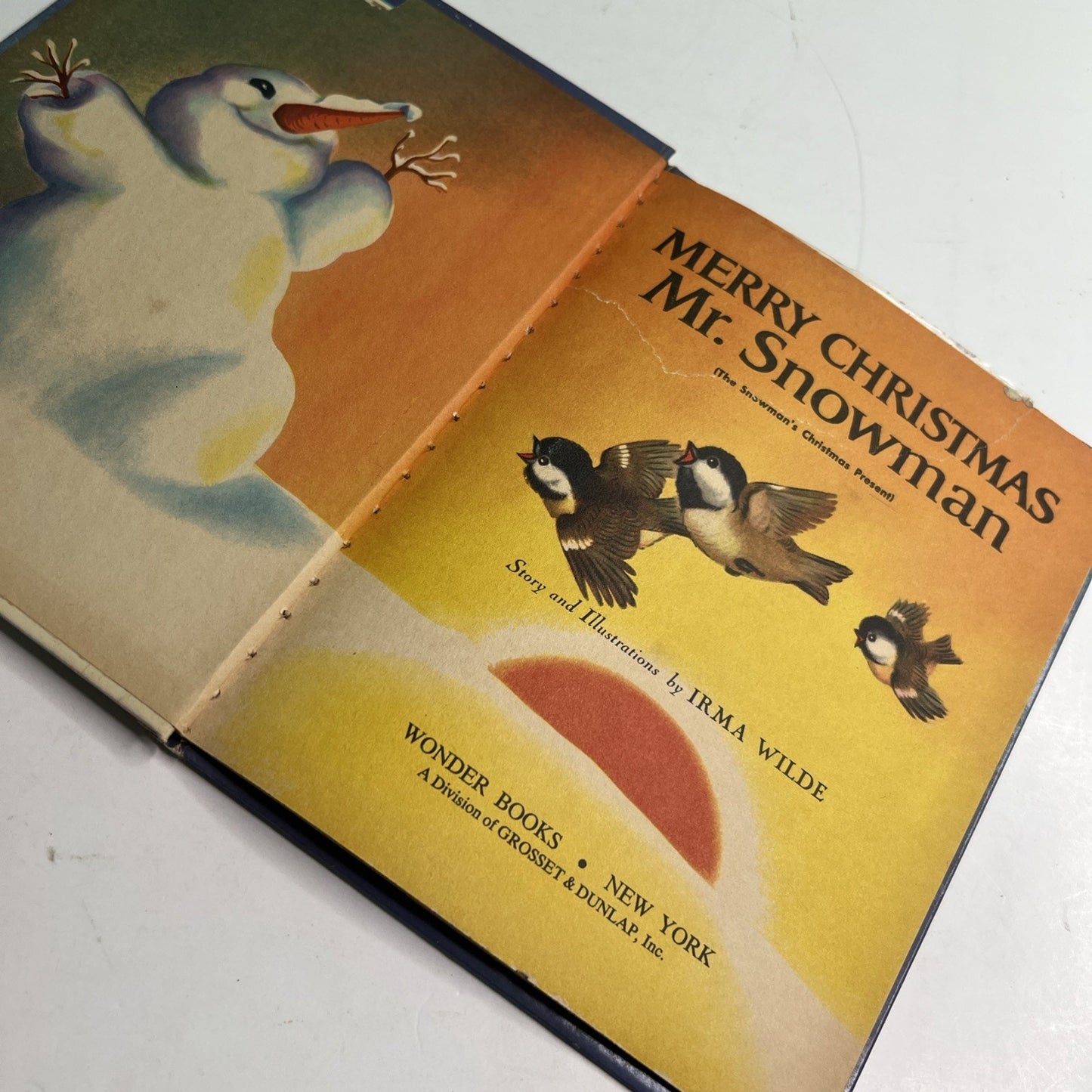 Merry Christmas Mr. Snowman by Irma Wilde Wonder Books 1951