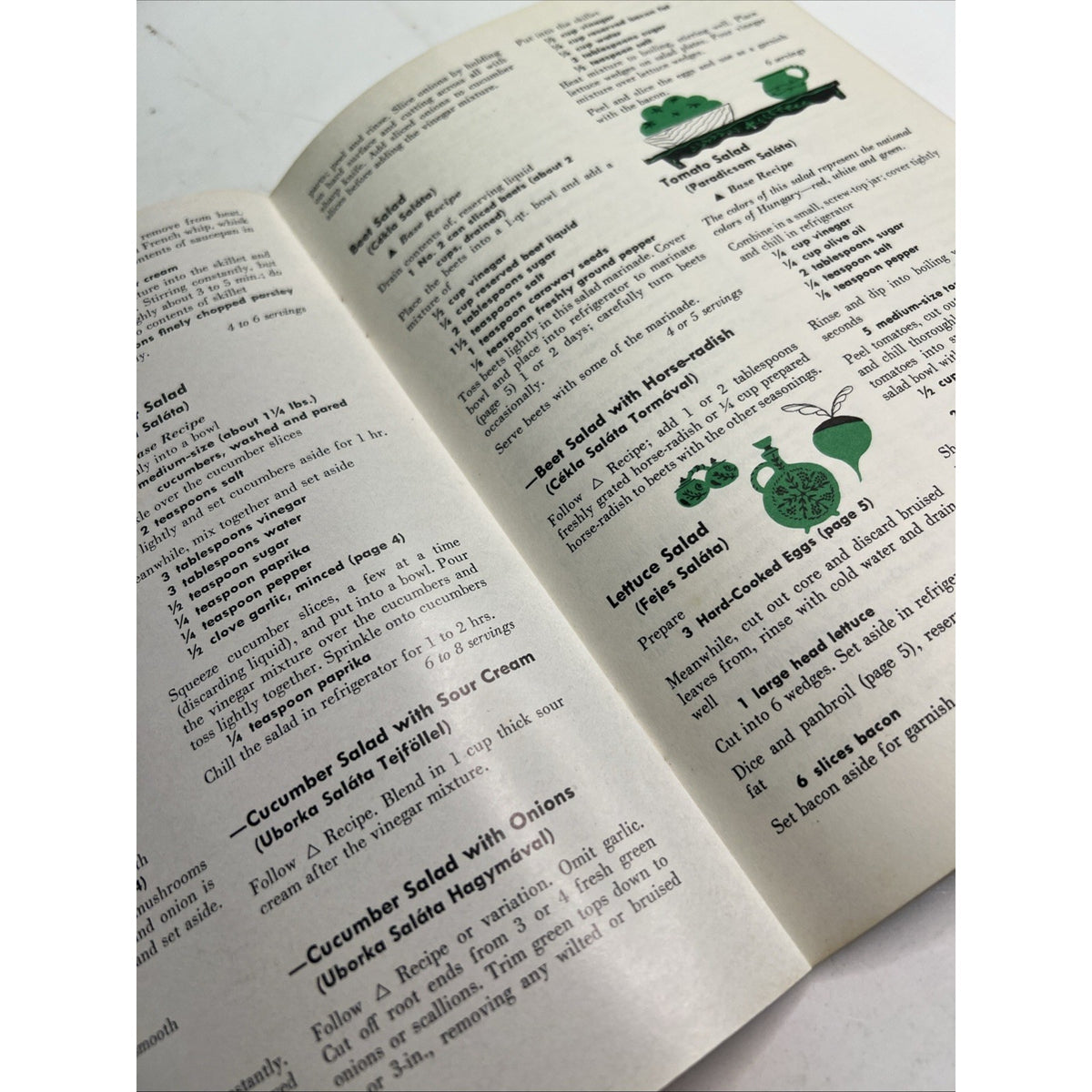 The Hungarian Cookbook European Cuisine Recipes Illustrated Paperback Book 1955