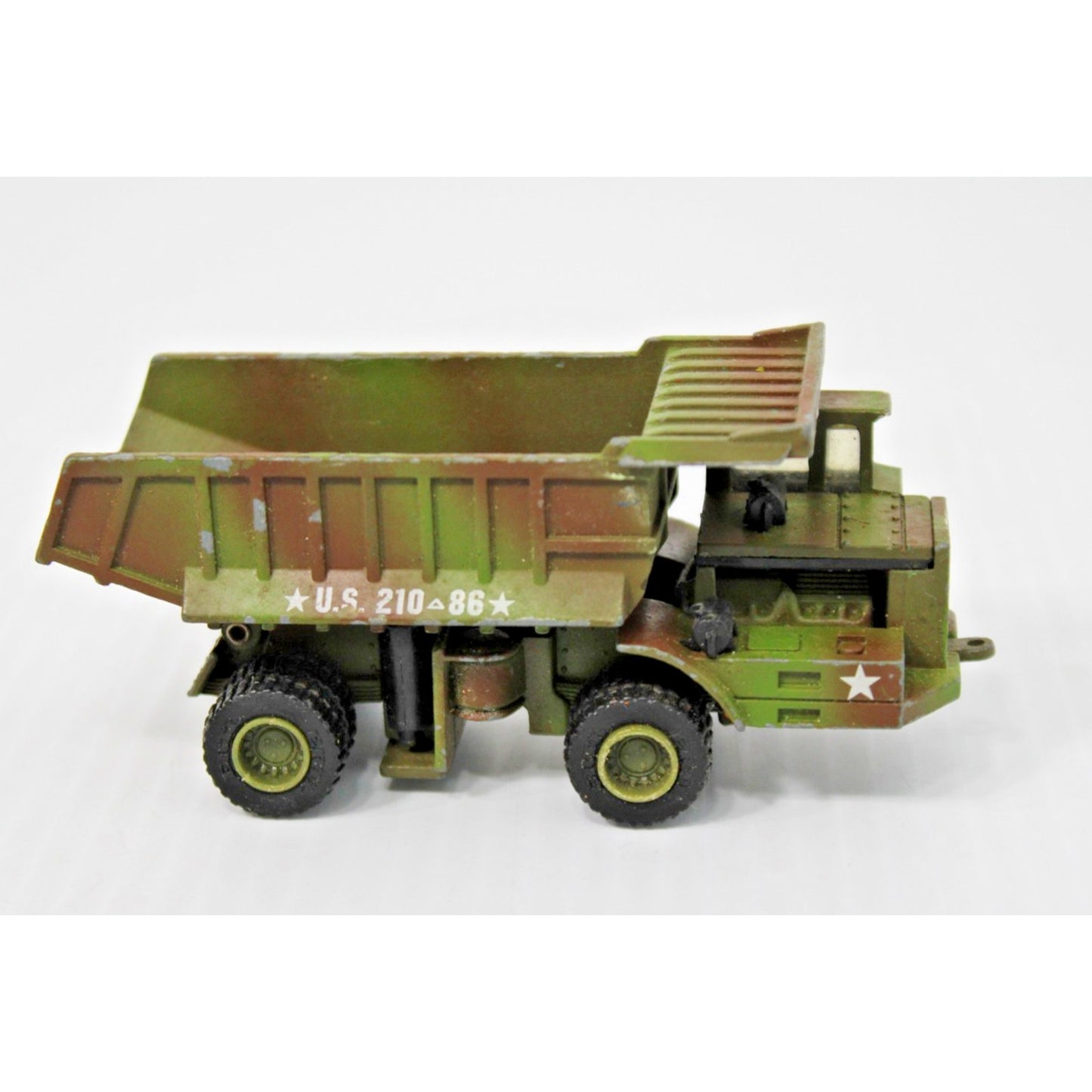 Vintage Rare 4.5” ERTL CO. Metal Military Payhauler Dump Truck Toy US 210-86