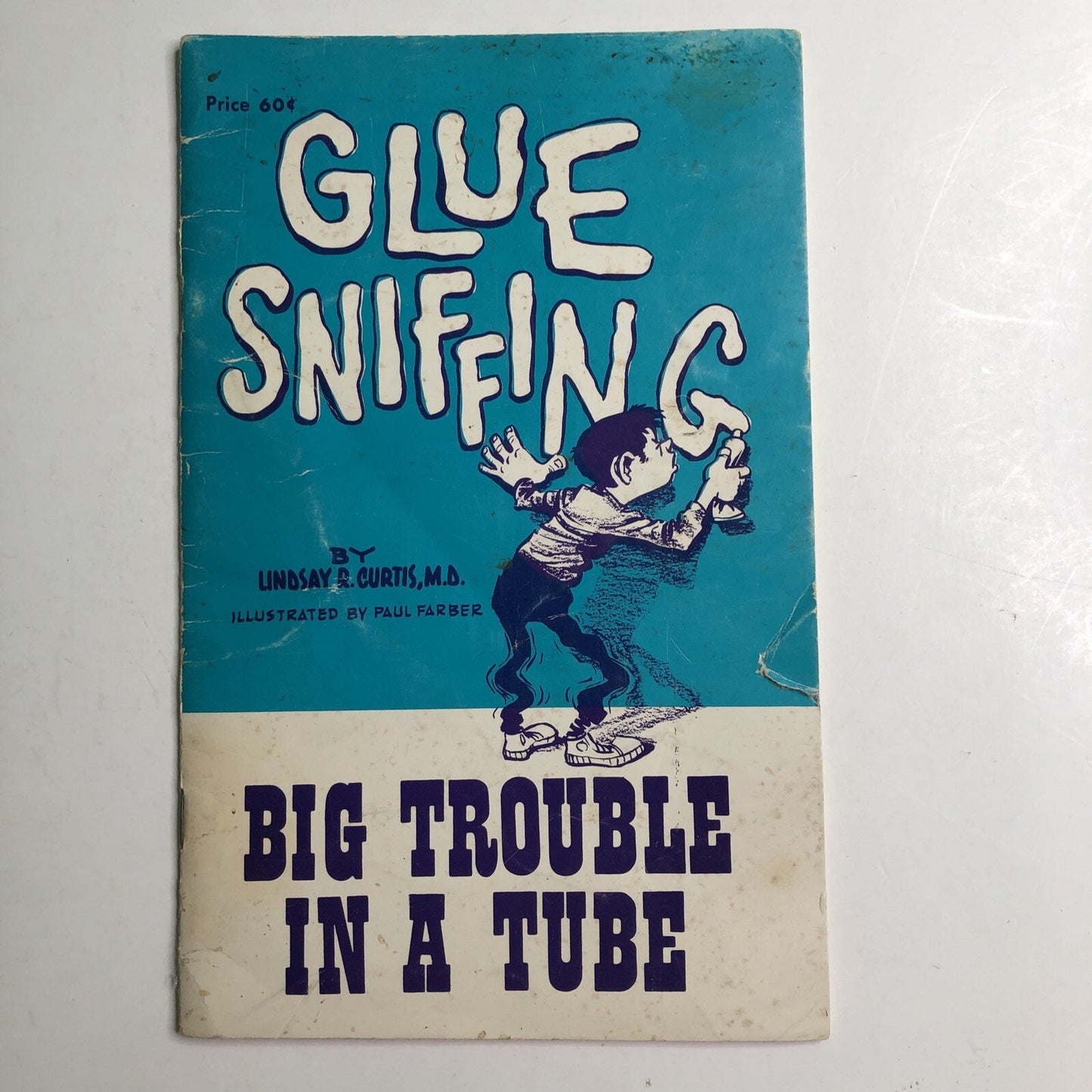 1970 GLUE SNIFFING Illustrated Booklet Texas Alcohol Narcotics Education Curtis