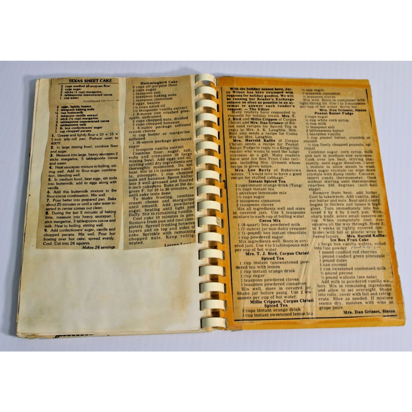 Vintage 1975 Fayette County Texas Community Cookbook Retro Souvenir 3rd Edition