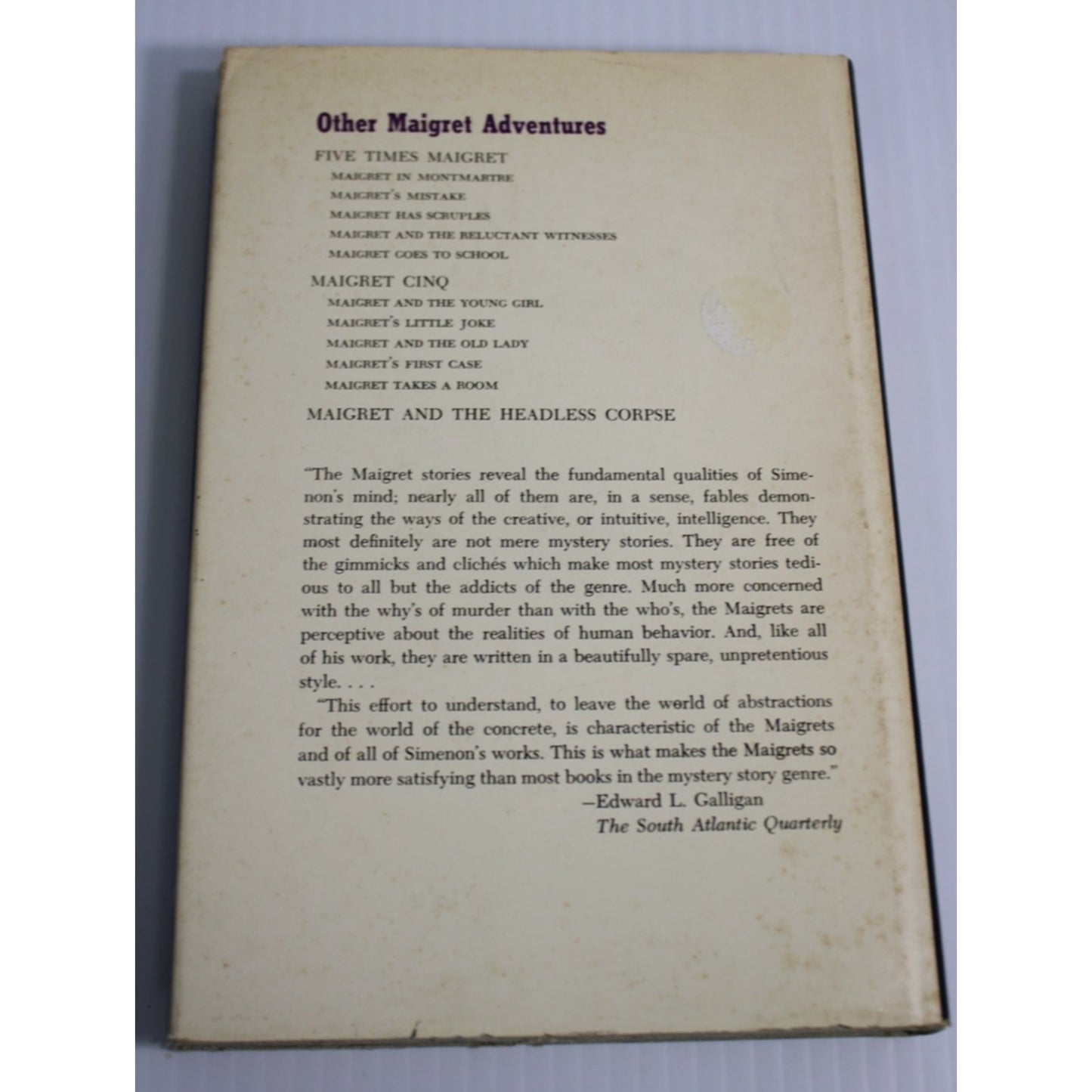 Maigret's Pickpocket by Georges Simenon HC DJ 1st First Edition Very Good 1968
