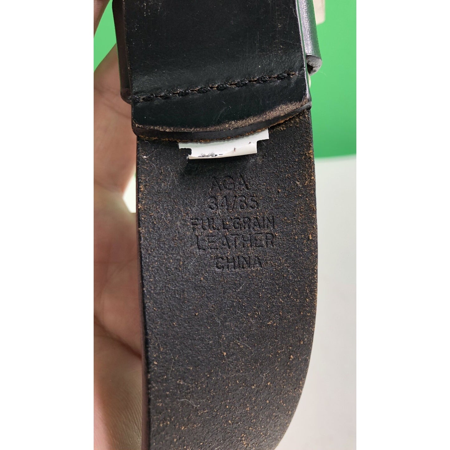 Kenneth Cole Reaction Full Grain Leather Belt With Buckle 41 Inches Long