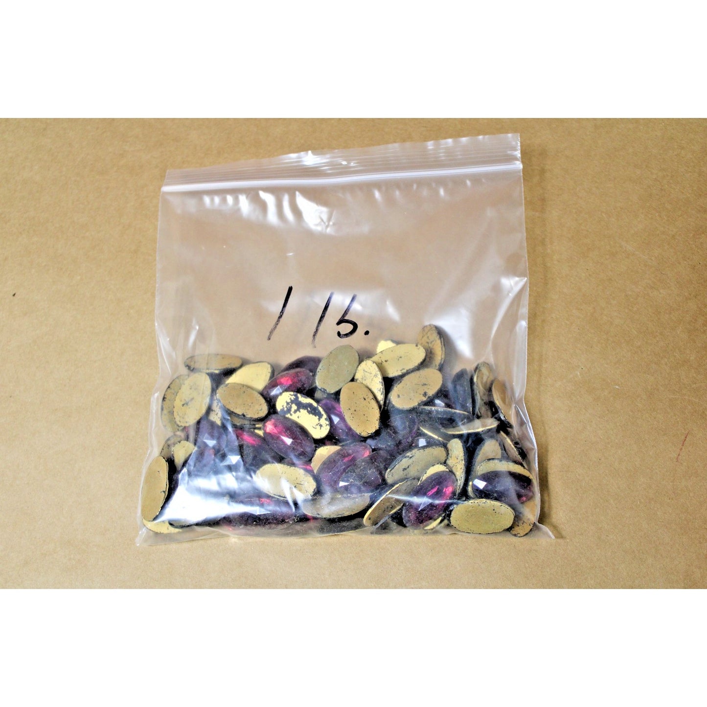 30mm Faceted Cabochons, NOS West Germany Amythest Purple Jewels, 1 lb Bag VTG
