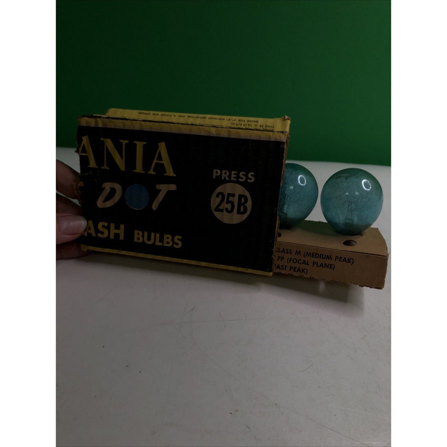 3 VINTAGE SYLVANIA BLUE DOT PRESS NO. 25B SUPERFLASH CAMERA FLASH BULBS Wabash