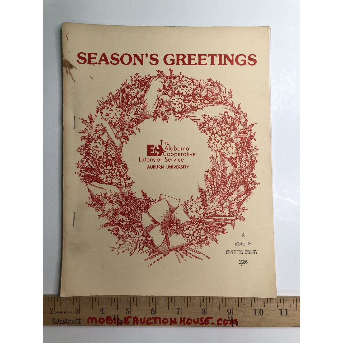1986 Chambers County Alabama Cookbook Auburn University Cooperative Extension