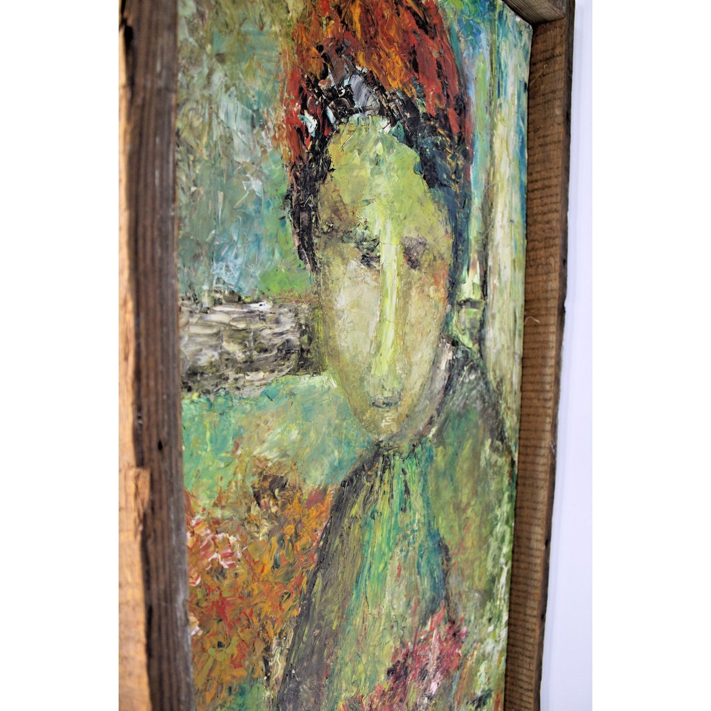 Original Oil On Canvas, Expressionist Impasto Technique, Framed, 18" x 32"