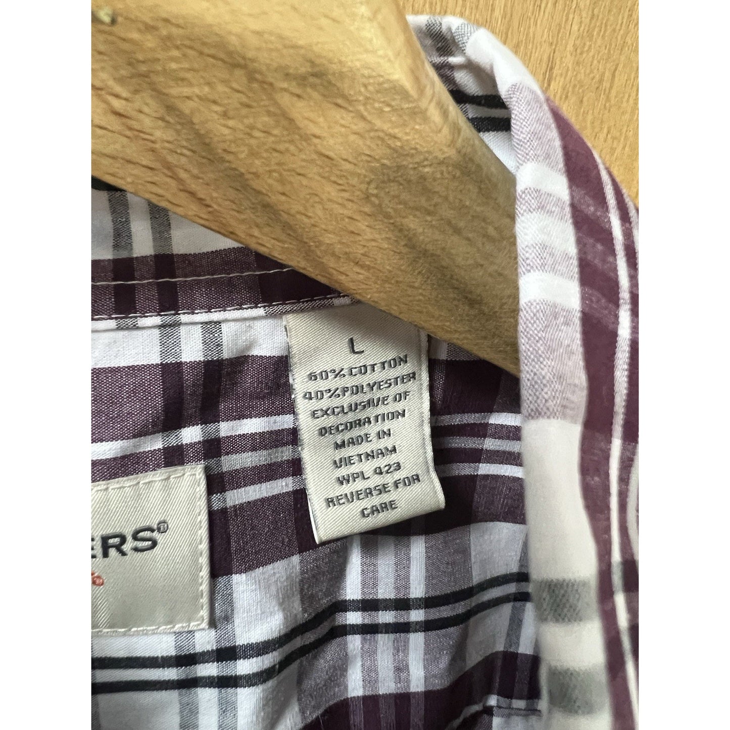 Dockers Men’s Plaid Button‑Up Shirt Size L Large Long Sleeve Casual Classic