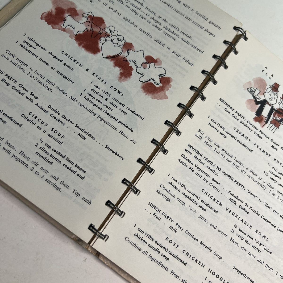 1968 Campbell Cookbook: Easy Ways to Delicious Meals Spiral Bound Illustrated