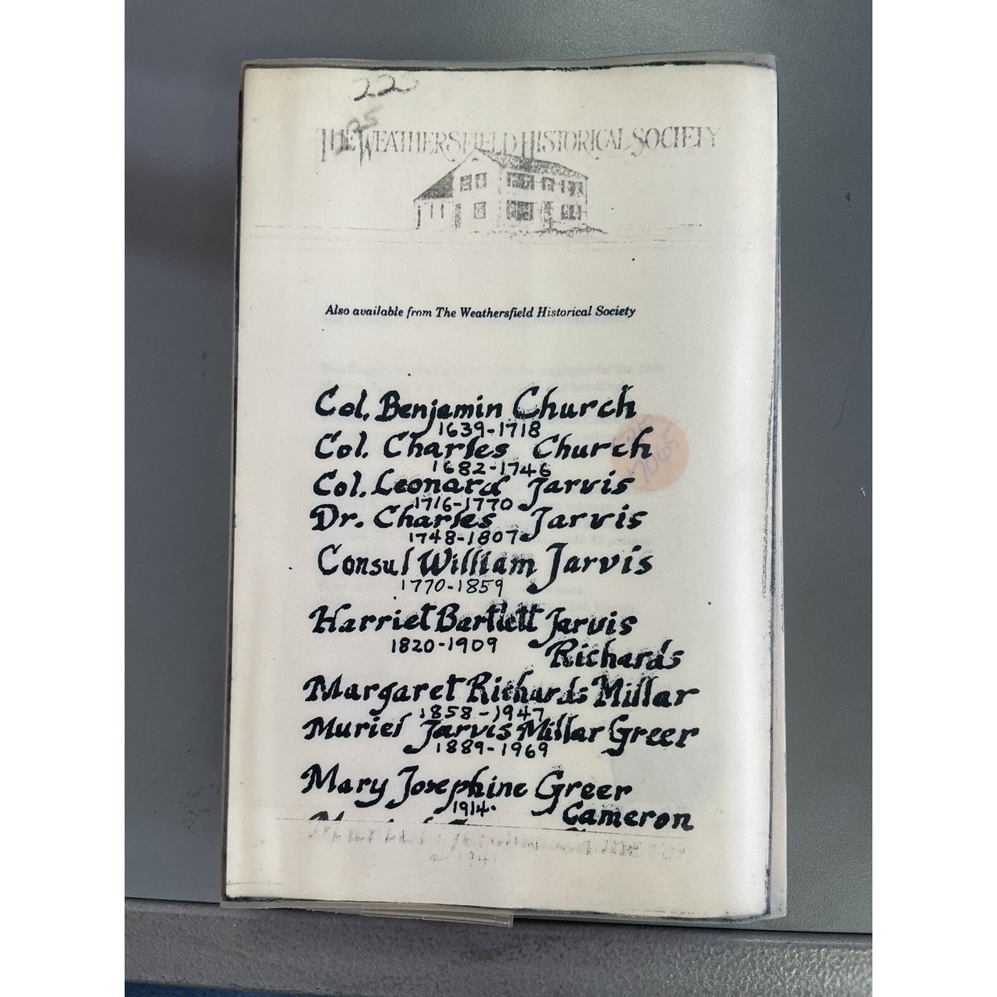 The Life and Times of Hon. William Jarvis of Weathersfield, Vermont 1991 CUTTS