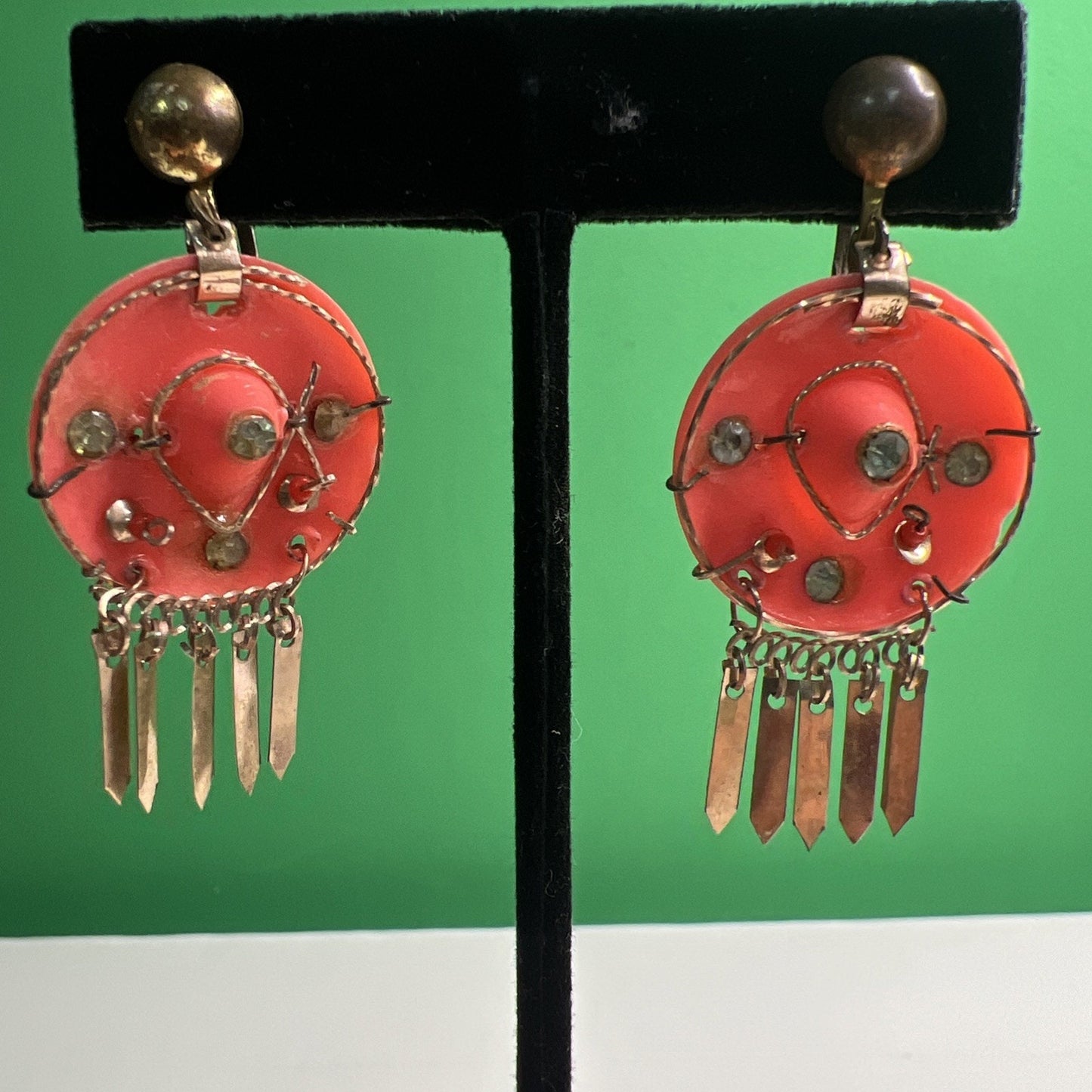 Vintage Sombrero Screw Back Earrings
