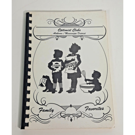 VTG 1992 Alabama Mississippi Optimist Club Family Favorites Cookbook Southern