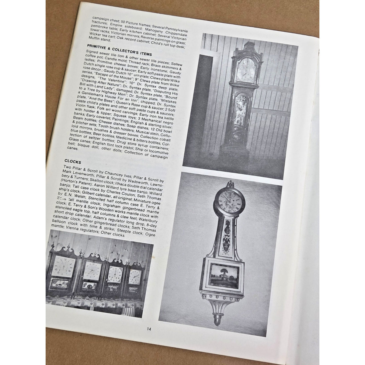 1977 Early’s Antique Auction Catalog - Art Glass & Clocks w/ Realized Prices