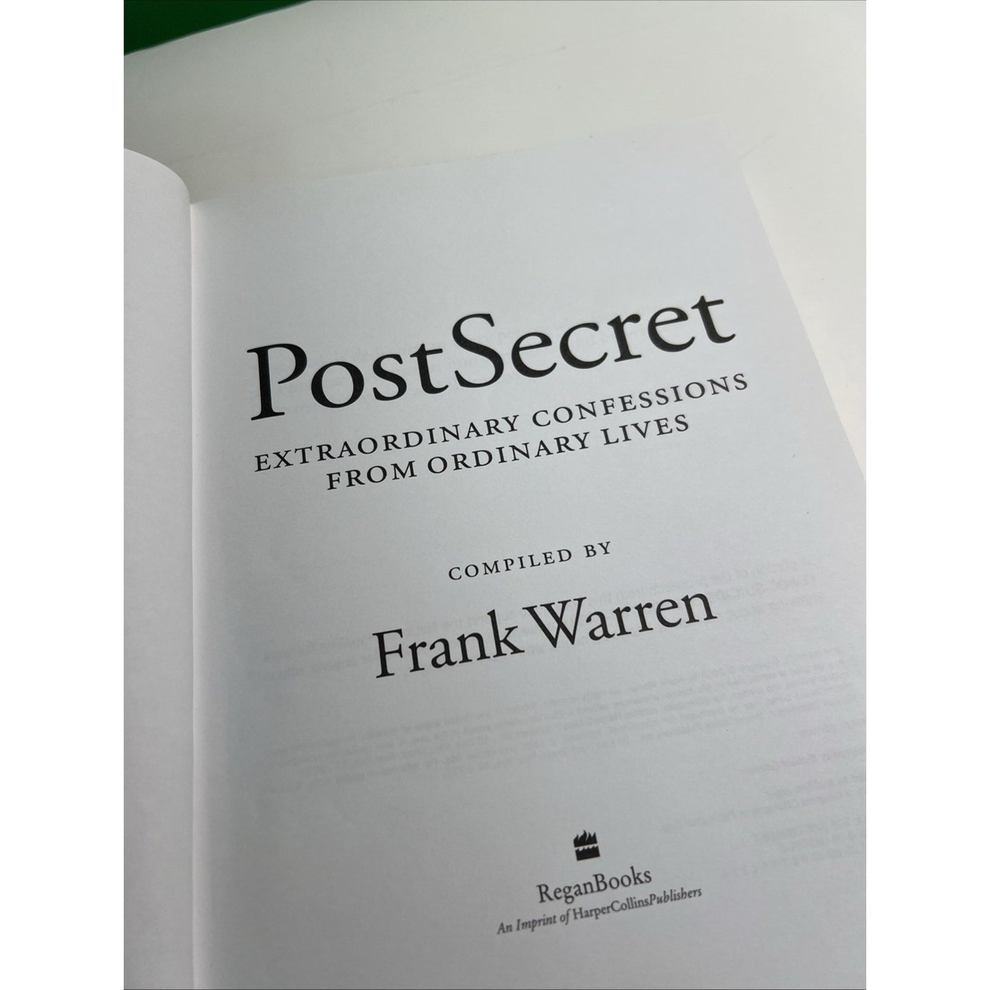 PostSecret Curated by Frank Warren 2005 HARDCOVER 1st Edition HarperCollins