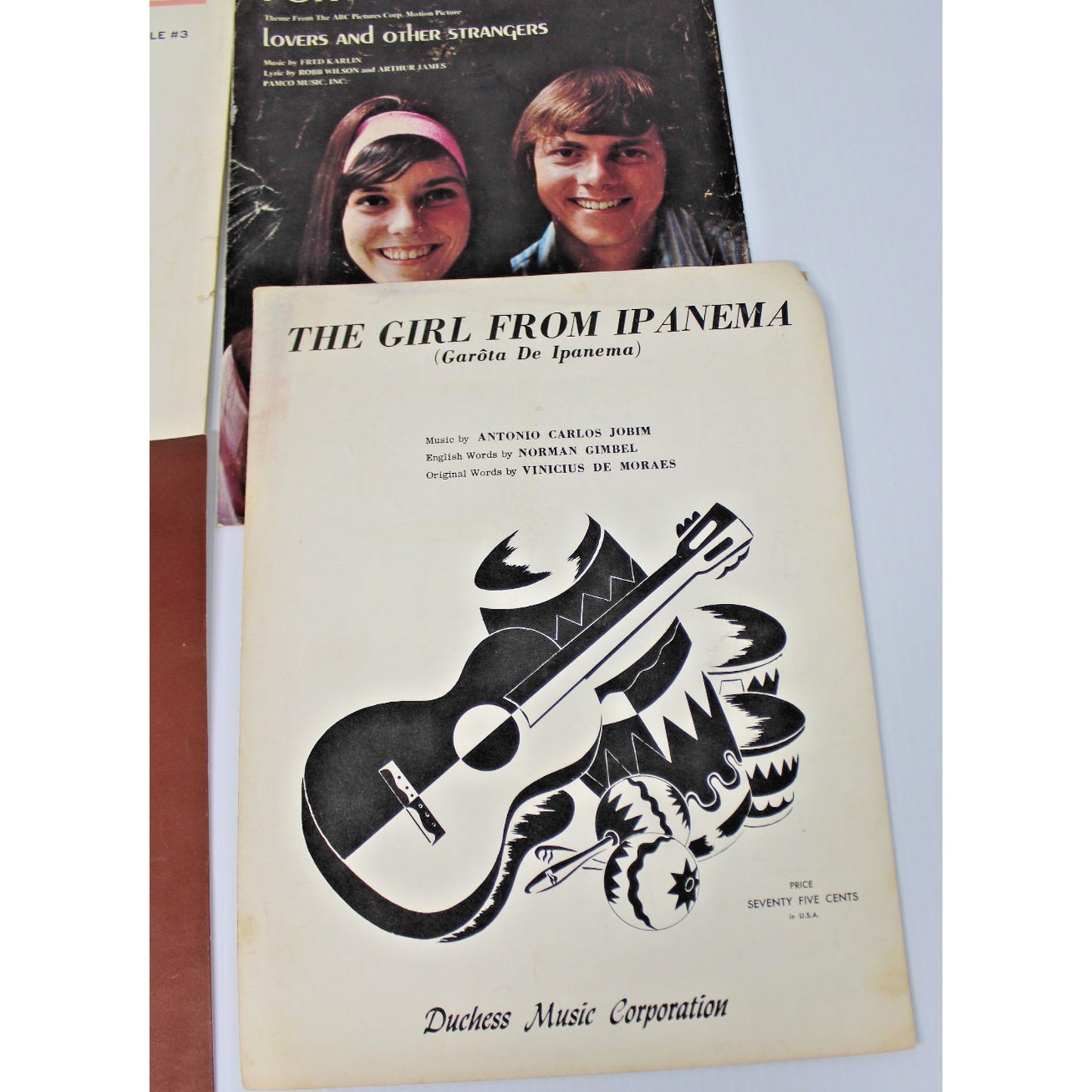 Vintage 1960s, 1970s Popular Music for Piano Sheet Music With Song Book