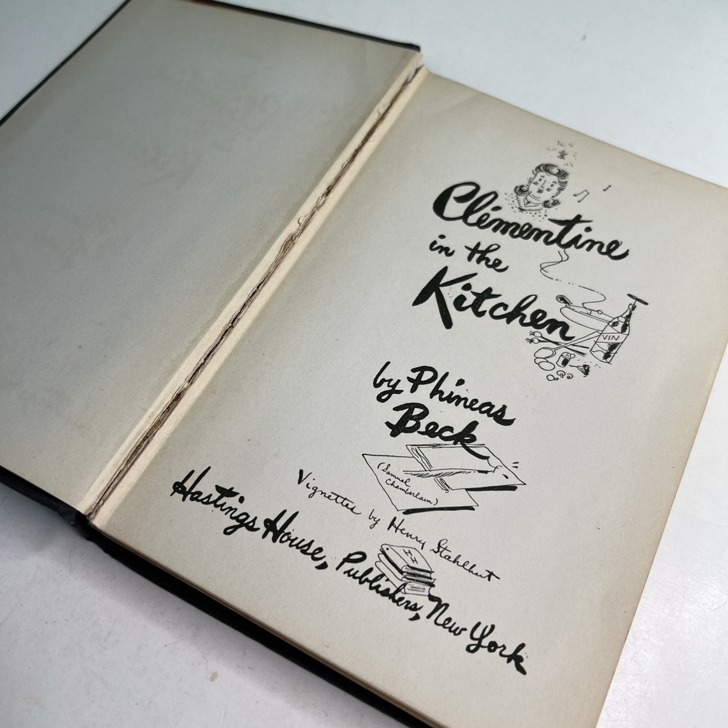 Clementine in the Kitchen by Phineas Beck 1943 First Ed French Memoir & Cookbook