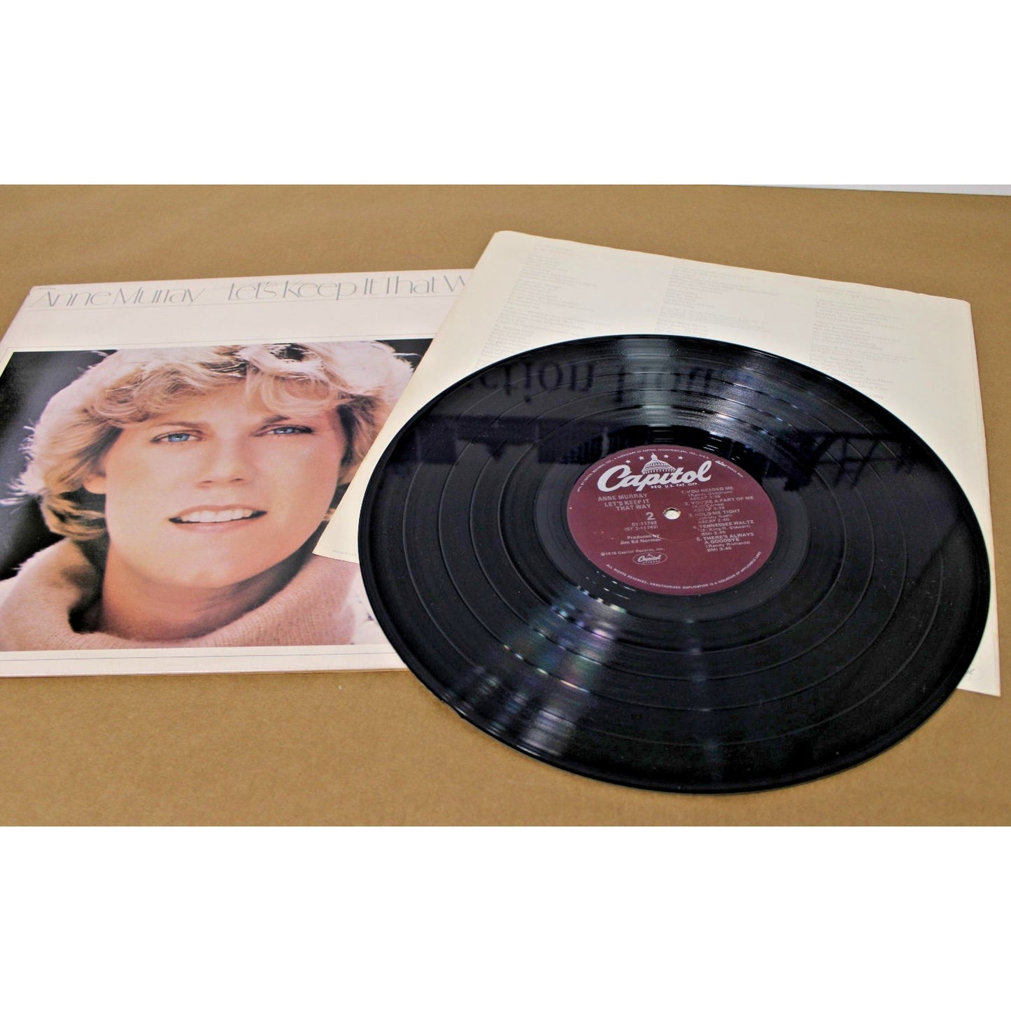 1978 Anne Murray: Let's Keep It That Way LP Country Rock Vinyl Record