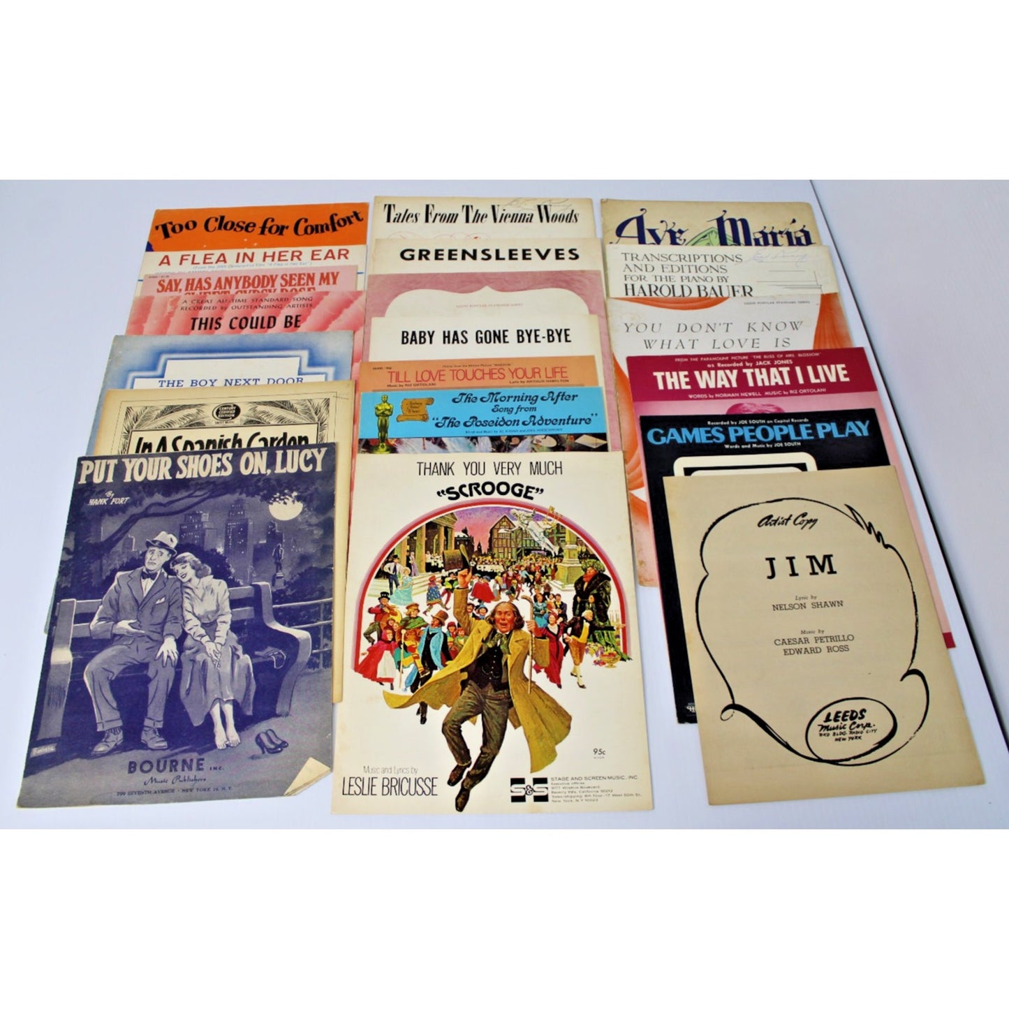 20 Pc Vintage Sheet Music- Strauss, Schubert, Sullivan, More!