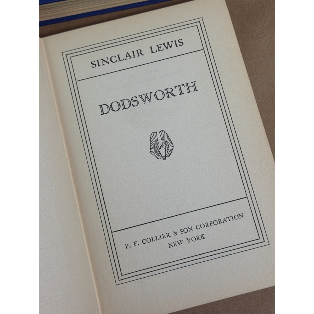 Sinclair Lewis Vintage Book Set- Main Street and Dodsworth Collier Editions