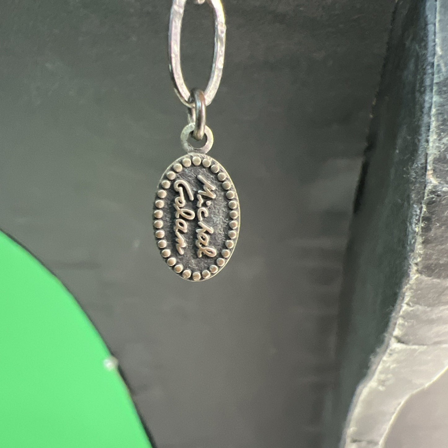 Michal Golan Hamsa Necklace Pendant Charm Handcrafted Brass 18” With 4” Extender